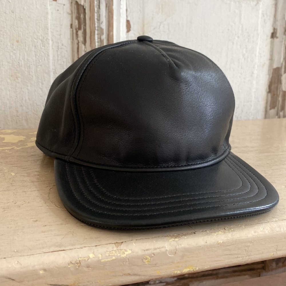 Goorin Bros 100% LEATHER Trucker Hat in Black, One Size - Unisex